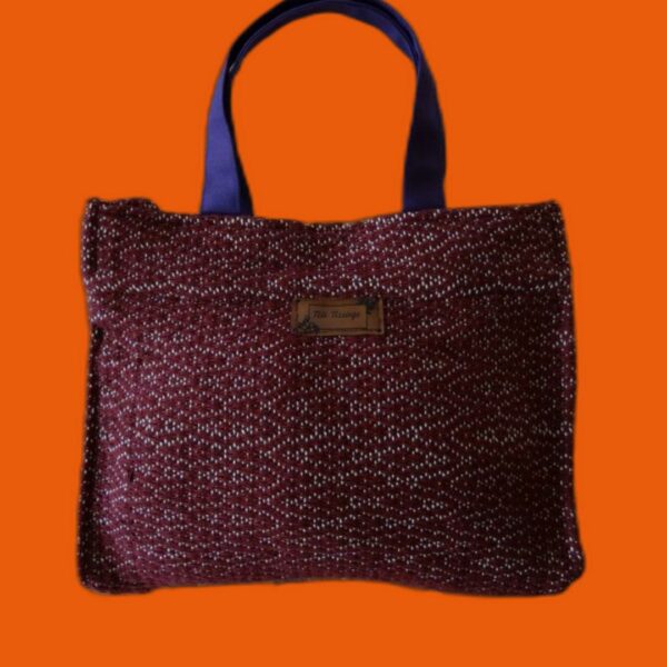 Sac bordeaux en coton